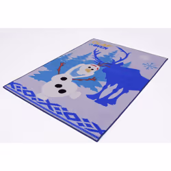 Tapis Disney La Reine des Neiges - Olaf & Sven Ce joli tapis Disney La Reine des Neiges est parfait pour les fans du film. Av ...