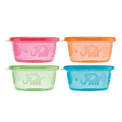 Nuby NV0506001 boîte hermétique alimentaire Rond Régler 0,24 L Bleu, Vert, Orange, Rouge