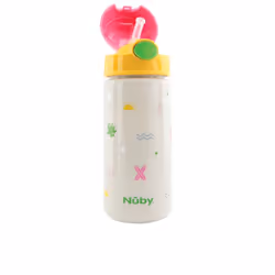 Mug avec bouton et paille souple #surf rose 540 ml
