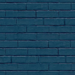 Papier peint Good Vibes Brick Wall Bleu Noordwand