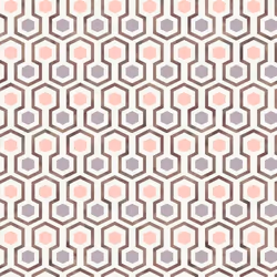 Cette collection Good Vibes de la marque Noordwand, avec un motif hexagonal rose et violet, est connue pour ses motifs cool e ...