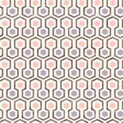 Papier peint Good Vibes Hexagon Pattern Rose et violet Noordwand