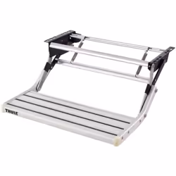 Marche rainurée solide et antidérapante en aluminium (donc très légère). Parties articulées sans entretien (coussinets garnis ...