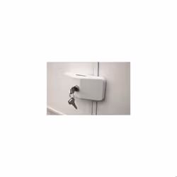 Complément de Serrure THULE - Aluminium Anodisé Blanc - A Clé - Pour Porte dEntrée de Coffre ou de Garage