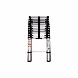 Echelle télescopique en aluminium pour fourgon 9 échelons Capacité de charge maximale: 150kg Dimensions fermée: L 49 x H 75 x ...
