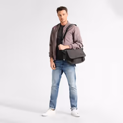 Eastpak Jr Black Denim Nylon, Polyester Noir Sac à bandoulière