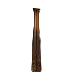 J-Line Vase Cylindre Verre Marron Foncé Small