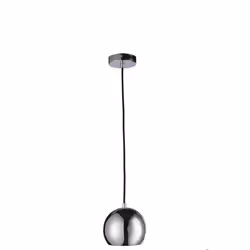 Suspension boule métal argenté