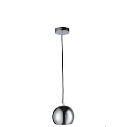 Suspension boule métal argenté