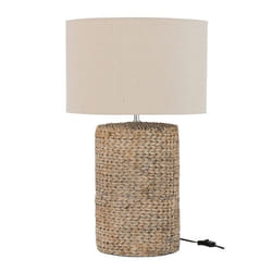Lampe naturel en corde et tissu clair Naturel