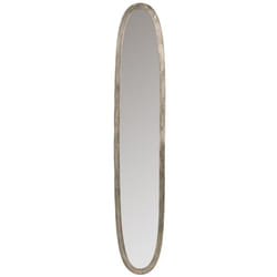 Miroir ovale aluminium/verre