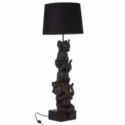Lampe 3 Éléphants Résine Marron