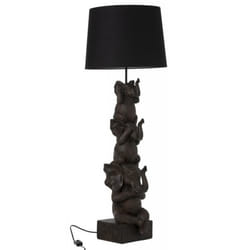 Lampe 3 Éléphants Résine Marron