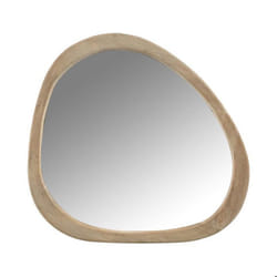 Petit miroir en bois de manguier irrégulier 3 cmx63 cmx56 cm Bois Clair
