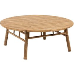 J-Line Table De Salon Ronde Bambou Naturel