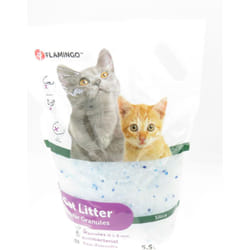 Flamingo - Litière silica granules moyen. 5.5 litres litière pour chat