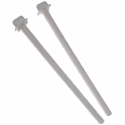 2 perchoirs plastique blanc 21.5 cm, pour oiseaux. Perchoir pour oiseaux en plastique avec un système de fixation à tourner e ...