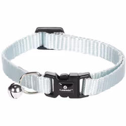1 Collier ZIGGI réglable de 19 à 30 cm avec clochette. pour chat. se détache si le collier reste coincé. couleur : bleu clair ...