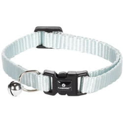 Collier réglable de 19 à 30 cm bleu clair avec clochette. pour chat Flamingo