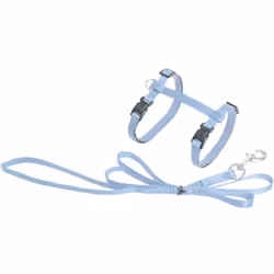 Harnais et laisse pour chat. "gamme ziggi" harnais entièrement réglable. dimension - tour de cou de 22 à 36 cm. tour de ventr ...