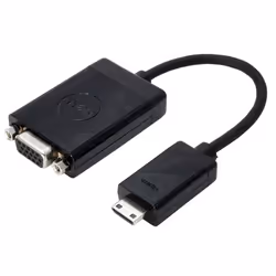 DELL 470-13566, VGA (D-Sub), HDMI Type C (Mini), Mâle, Femelle, Noir, 1 pièce(s)