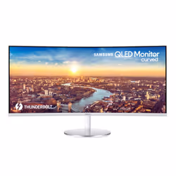 Samsung Curved QLED Moniteur 34" LC34J791WTU, 86,4 cm (34"), 3440 x 1440 pixels, UltraWide Quad HD, 4 ms, Gris