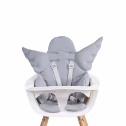 Childhome CCASCGR, Coussin pour chaise haute bébé, Gris, Coton, Polyester, Polyester, Monochromatique, 30 °C