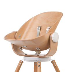 Childhome CHEVONBNA Set de siège pour chaise haute bébé Blanc, Bois
