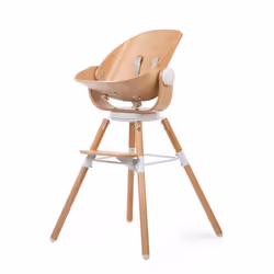 Childhome CHEVONBNA Set de siège pour chaise haute bébé Blanc, Bois