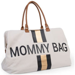 Childhome Mommy Bag Sac à main Noir, Or, Blanc Coton, Nylon, Cuir bycast, Polyester