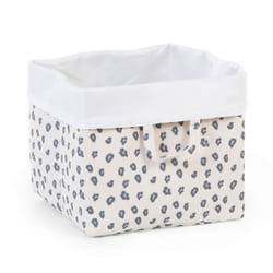 Childhome CCCB29LEO Boîte de rangement Panier de rangement Carré Polyester Noir, Blanc