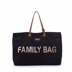 Childhome Family Bag Nursery Bag, Femme, Sac à main, Poche à fermeture éclair, 1 pochettes, Noir, Marron, Motif