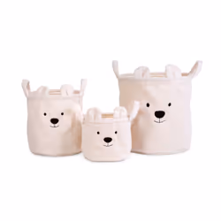 Childhome Teddy panier à linge Ovale Polyester Blanc