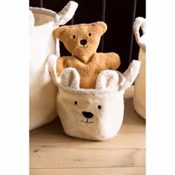 Childhome Teddy panier à linge Ovale Polyester Blanc - Vue supplémentaire 5