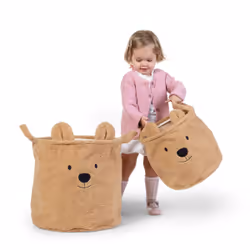 Childhome CCBTB40 Boîte de rangement Panier de rangement Carré Polyester Beige - Vue supplémentaire 4