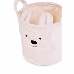 Childhome Teddy panier à linge Rond Polyester Blanc