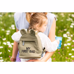 Childhome My First Bag sac à dos Sac à dos normal Kaki Coton, Polyester