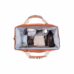 Childhome Mommy Bag Sac fourre-tout Terre cuite Coton, Simili-cuir, Nylon, Polyester - Vue supplémentaire 6