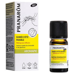 Pranarôm Aromapic Soirée d'Eté Paisible Mélange pour Diffusion Bio 10 ml