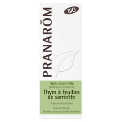 Pranarôm Huile Essentielle Thym à Feuilles de Sarriette (Thymus satureioides) Bio 10 ml
