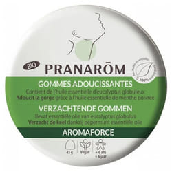 Pranarôm Aromaforce Gommes Adoucissantes Menthe/Eucalyptus Bio 45 g