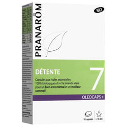 Pranarôm Oléocaps+ 7 Détente Bio 30 Capsules