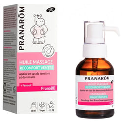 Pranarôm PranaBB Huile Massage Réconfort Ventre Bio 30 ml