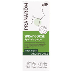Pranarôm Aromaforce Spray Gorge Apaise la Gorge Bio 15 ml