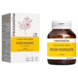 Pranarôm Capsules d'Huile Végétale Rose Musquée 60 Capsules