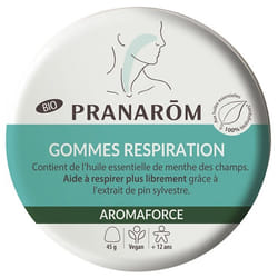 Pranarôm Aromaforce Gommes Respiration Bio 45 g