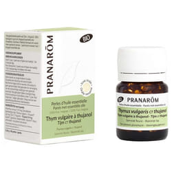 Pranarôm Perles d'Huile Essentielle Thym Vulgaire à Thujanol (Thymus Vulgaris ct Thujanol) Bio 60 Perles