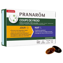 Pranarôm Aromaforce Coups de Froid 10 Capsules Jour + 5 Capsules Nuit