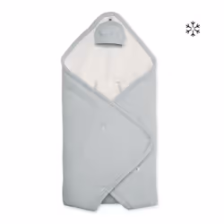 Bemini Biside Pady Tetra Jersey + Teddy, Couverture bébé, Hiver, Gris, Garçon/Fille