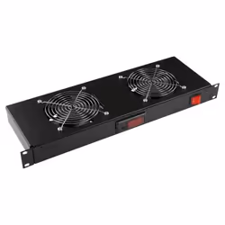 LOGON RAF300BL, Panneau ventilation, Noir, 2 ventilateur(s), 280 m³/h, 1U, 1 pièce(s)